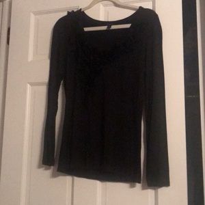 Ann Taylor long sleeve shirt with ruffled detail